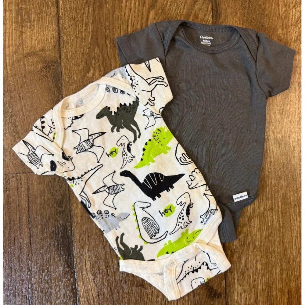 Baby Boy Newborn Bodysuits Shirts Tees Rompers Clothes Lot Dinosaur Funny Dad‎